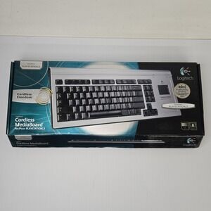 Logitech Cordless MediaBoard Pro PS3 Playstation 3 Bluetooth Keyboard In Box